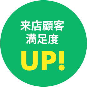 来店顧客満足度UP!